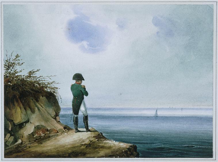 « Napoleón en Santa Helena », una pintura de Franz Josef Sandman.
